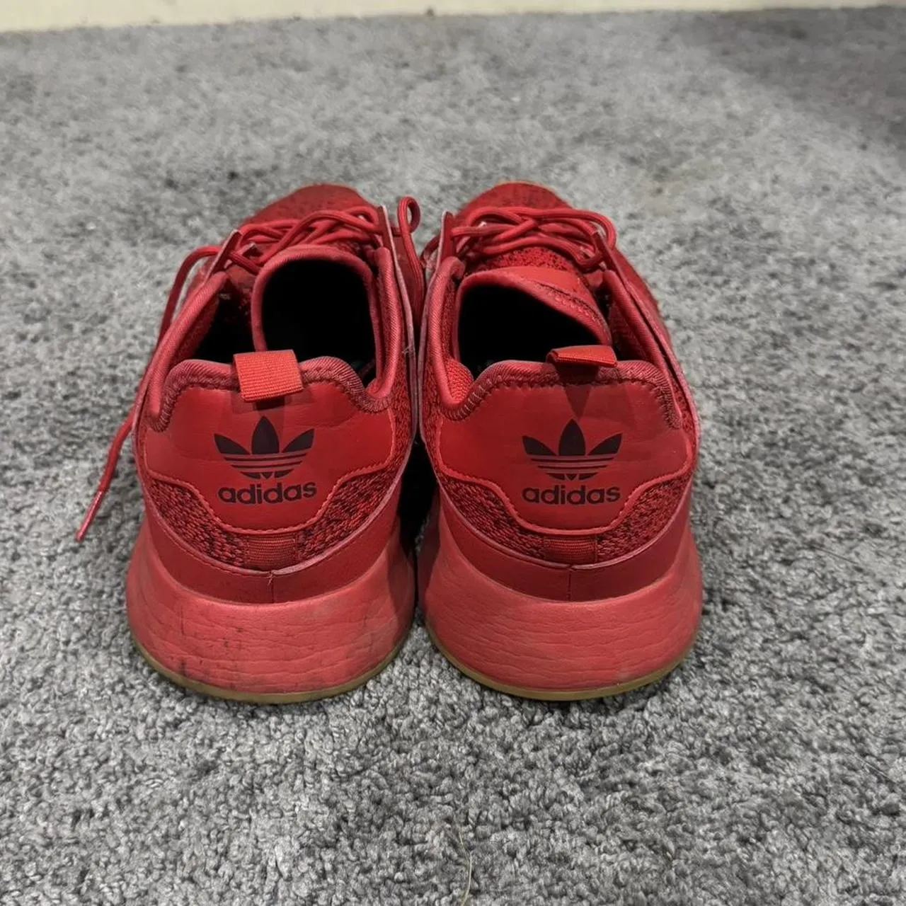 Adidas Men's Red and Tan Trainers