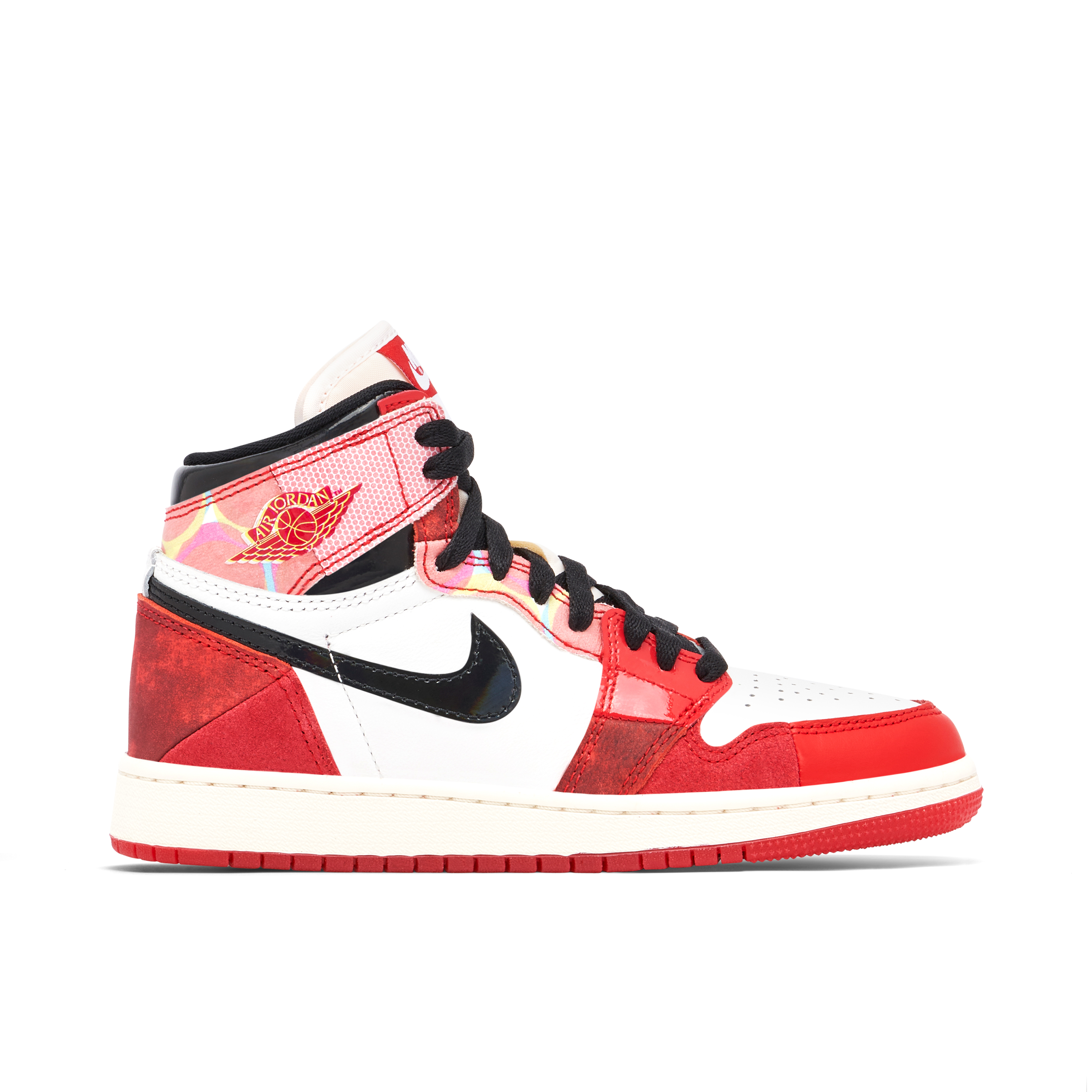 Air Jordan 1 High x Spider-Man Across the Spider-verse Red Black GS | DV1753-601 | Laced