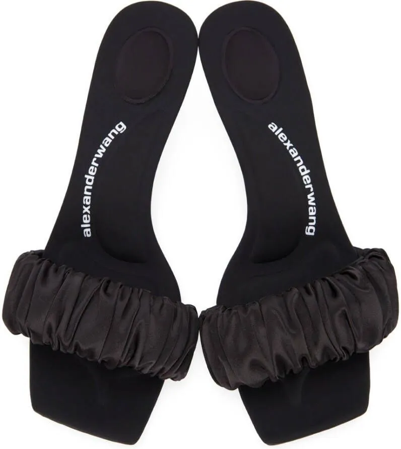 Alexander Wang Black Scrunchie Jessie Heeled Sandals