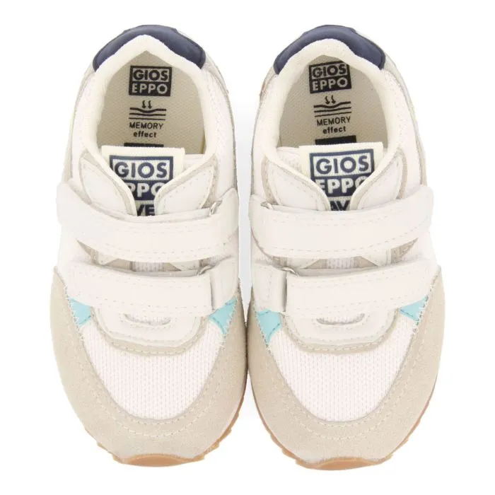 Ambrief boys white retro sneakers