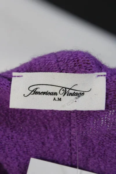 American Vintage Women's Long Sleeve Crewneck Pullover Sweater Purple Size XS/S