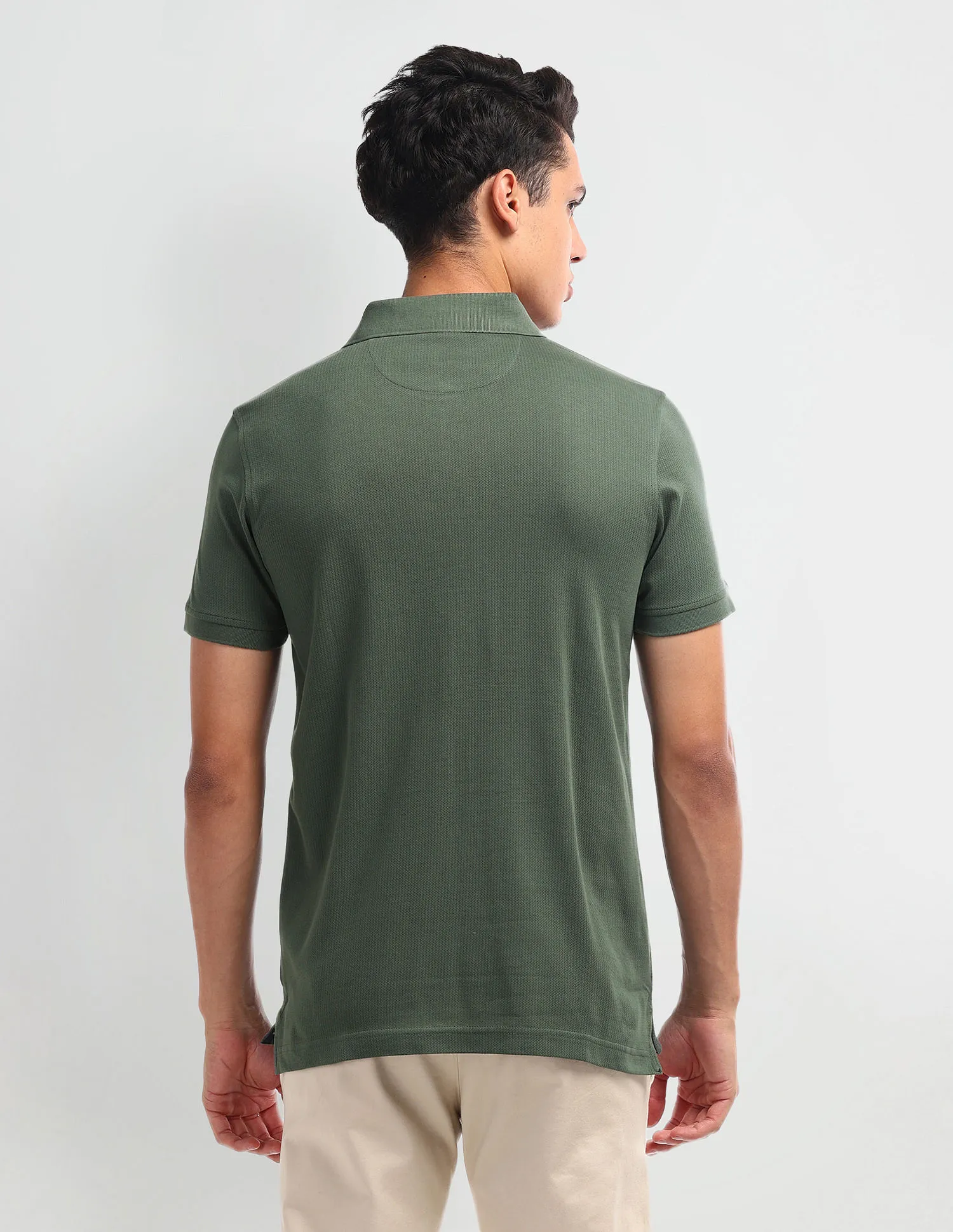 Arrow Solid Cotton Polo Shirt