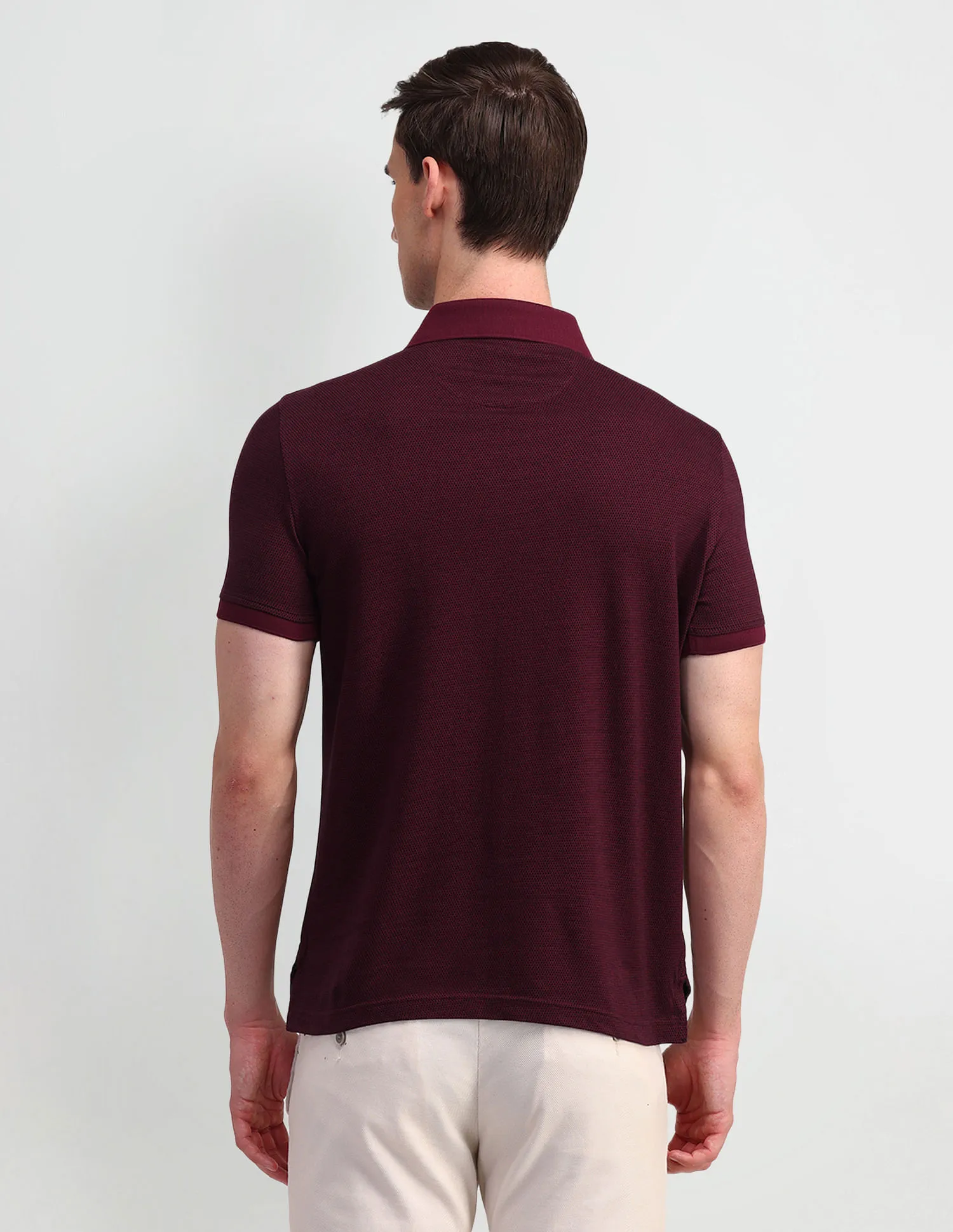 Arrow Textured Cotton Polo Shirt