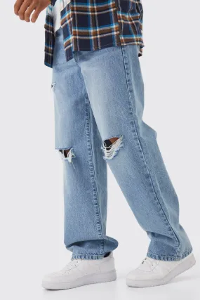 Baggy Rigid Distressed Jeans