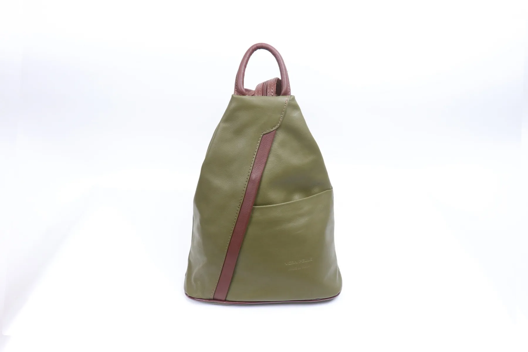 Bagitali- F264 Backpack, Olive / Tan