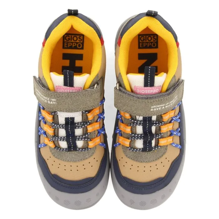 BEIGE SNEAKERS CALIFORNIAN STYLE WITH ADJUSTABLE CLOSURES FOR BOYS AND GIRLS