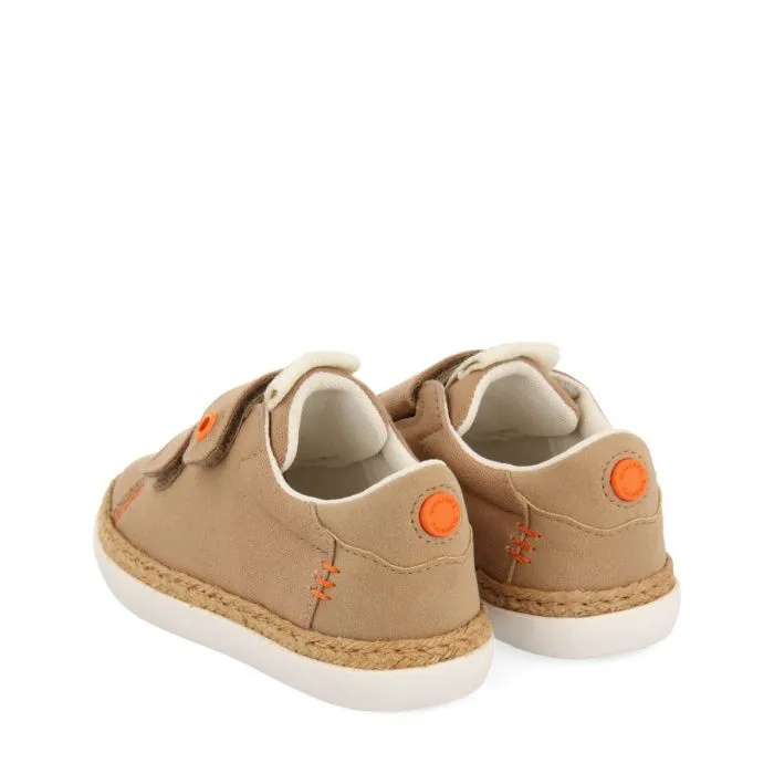 BEIGE SNEAKERS WITH RAFFIA DETAIL AND COLOR ACCENTS FOR BOYS AND GIRLS VIERA