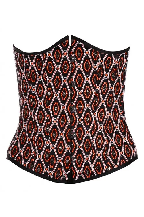 Black Iris Black Diamond Orange Corset