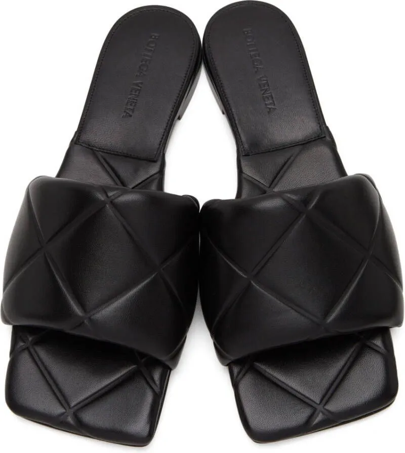 Bottega Veneta Black Padded Lido Flat Sandals