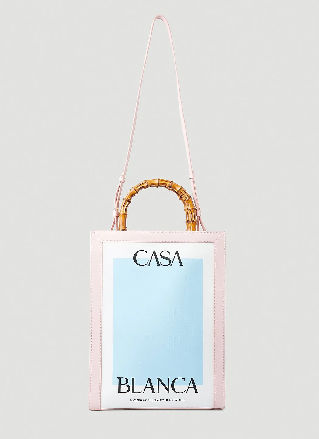 Casablanca Bamboo Handle Tote Bag