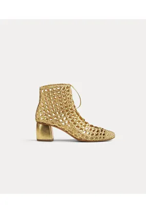 chic hand–braided ankle boot
