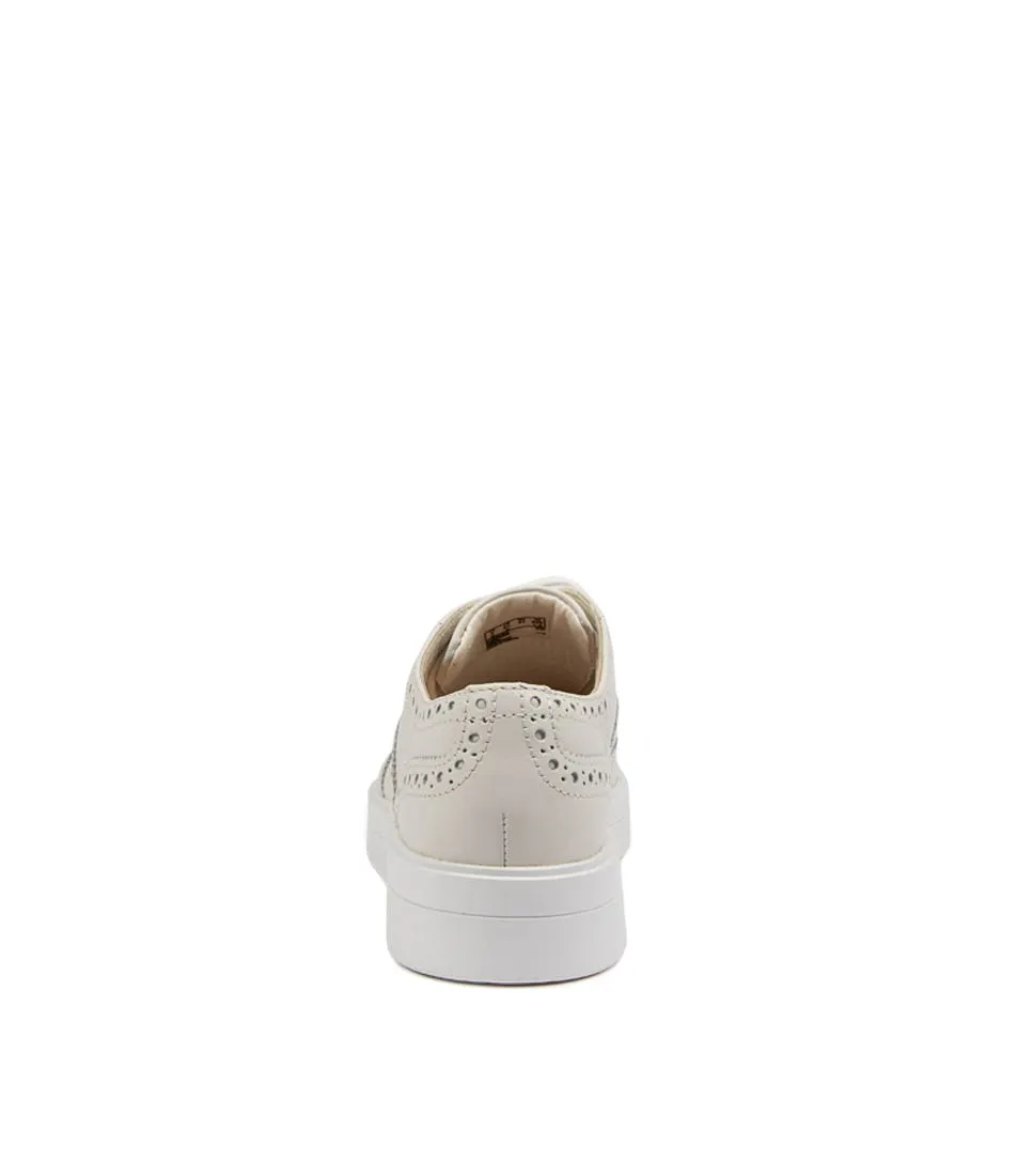 CLARKS Hero Brogue White Leather