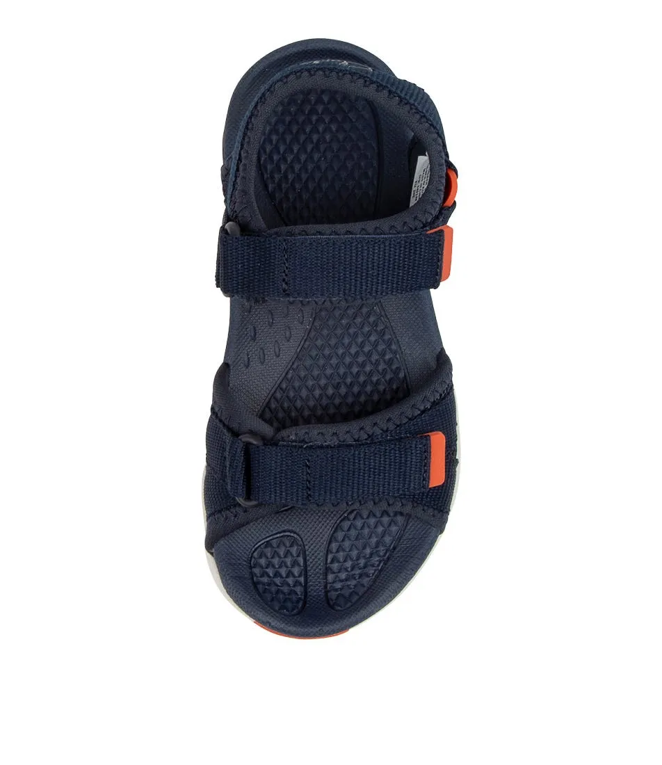 CLARKS Theo Tot Navy-tangerine