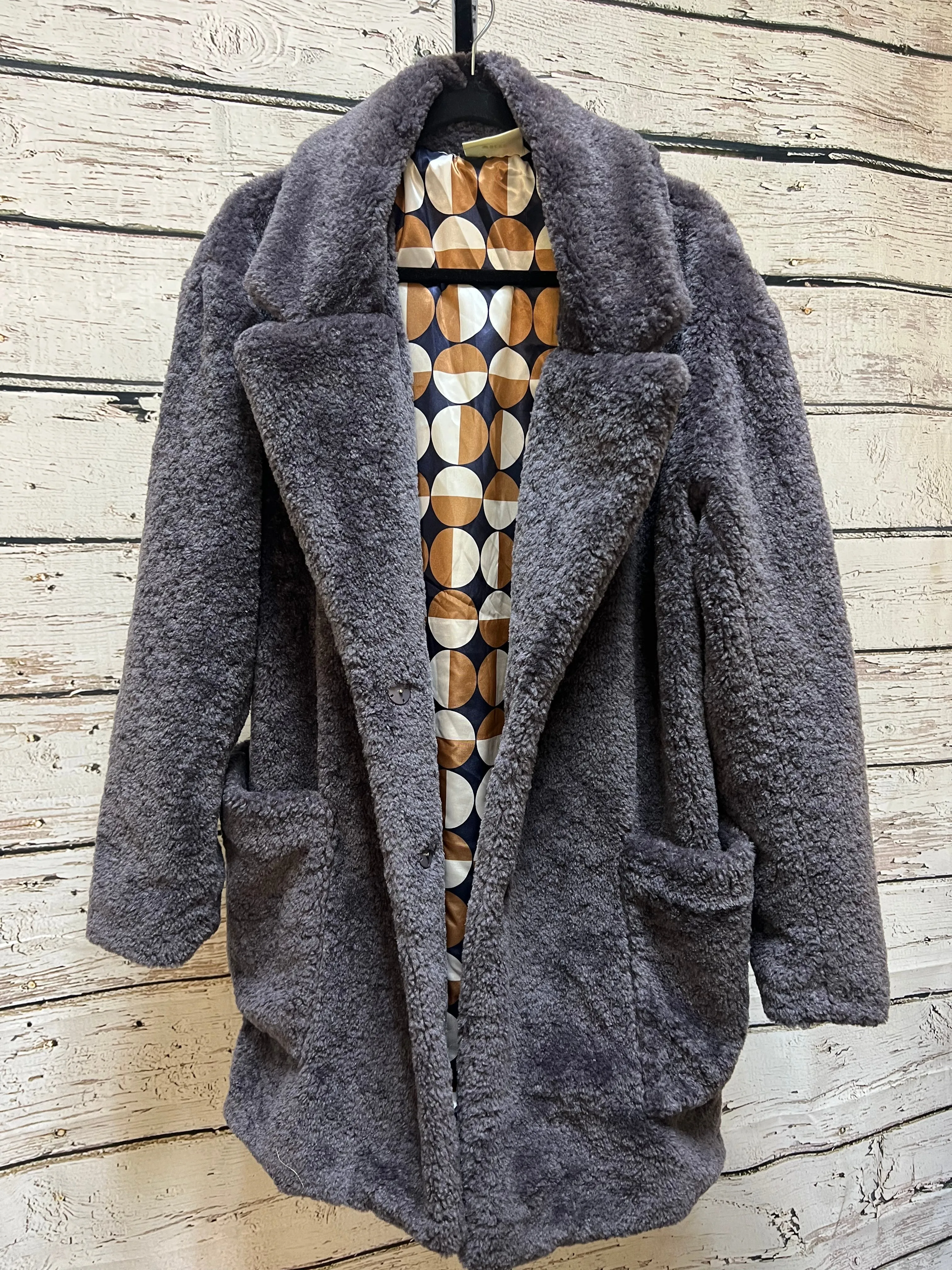 Coat Faux Fur & Sherpa By Maeve  Size: M