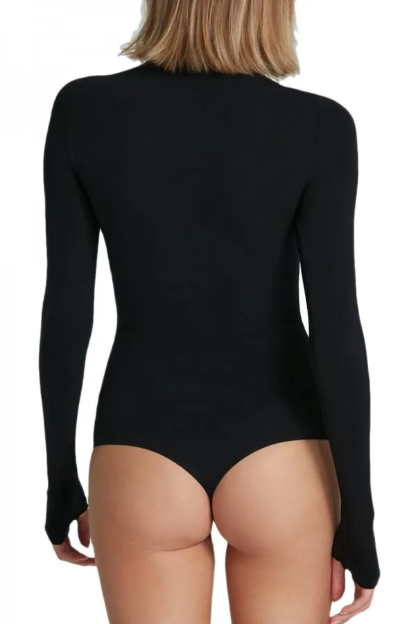 Commando Ballet Long Turtleneck Bodysuit with Thumbholes