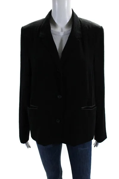 Cop Copine Womens Button Down Long Sleeves Light Jacket Black Size EUR 42