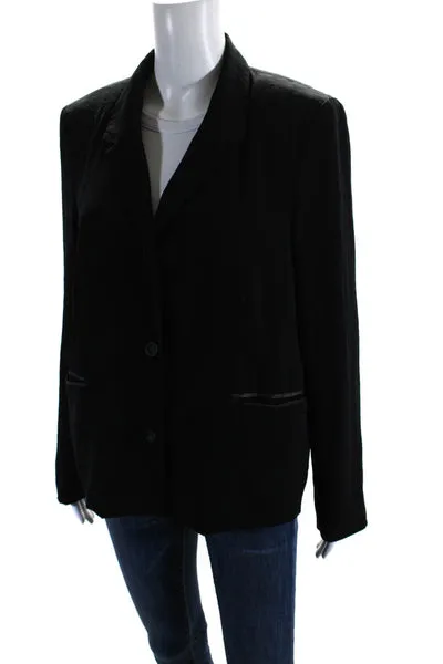 Cop Copine Womens Button Down Long Sleeves Light Jacket Black Size EUR 42