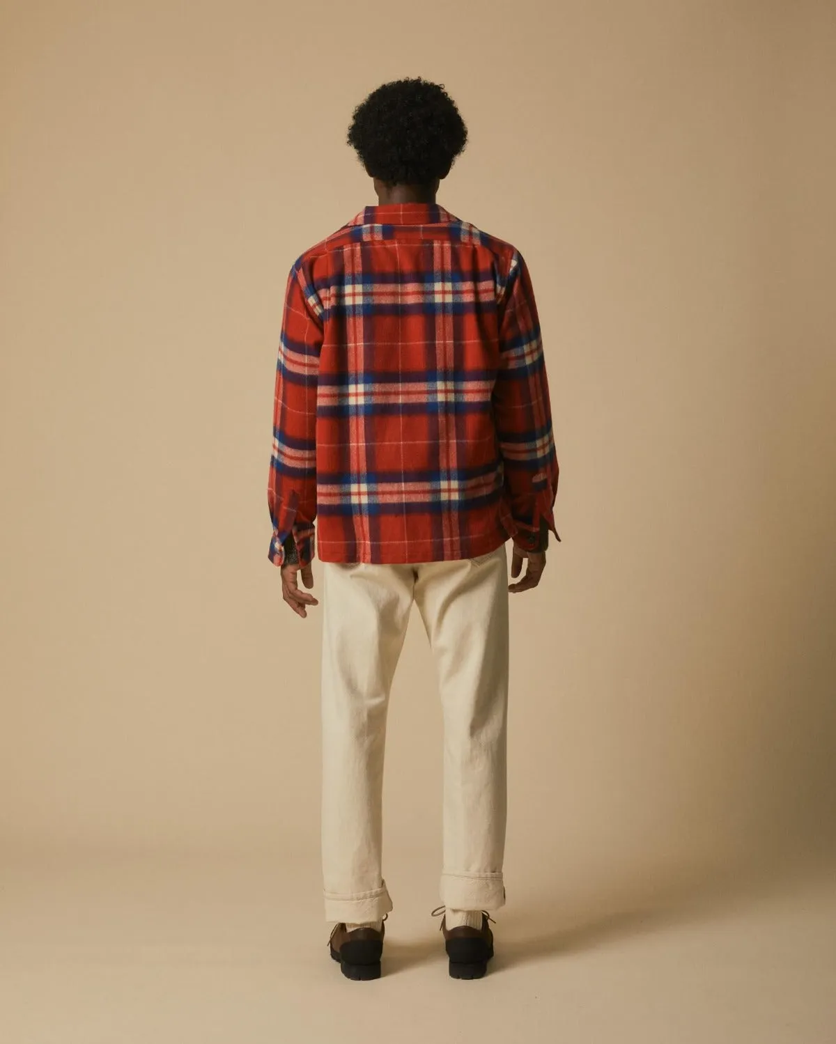 Corridor Ombre Plaid Lambs Wool Military Jacket