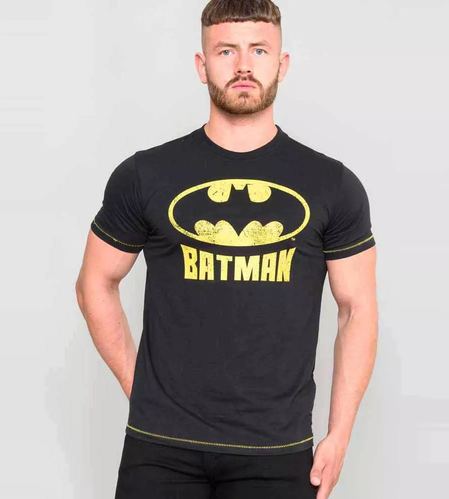 D555 Mens Batman Printed T-Shirt Official Licensed Product (GOTHAM)