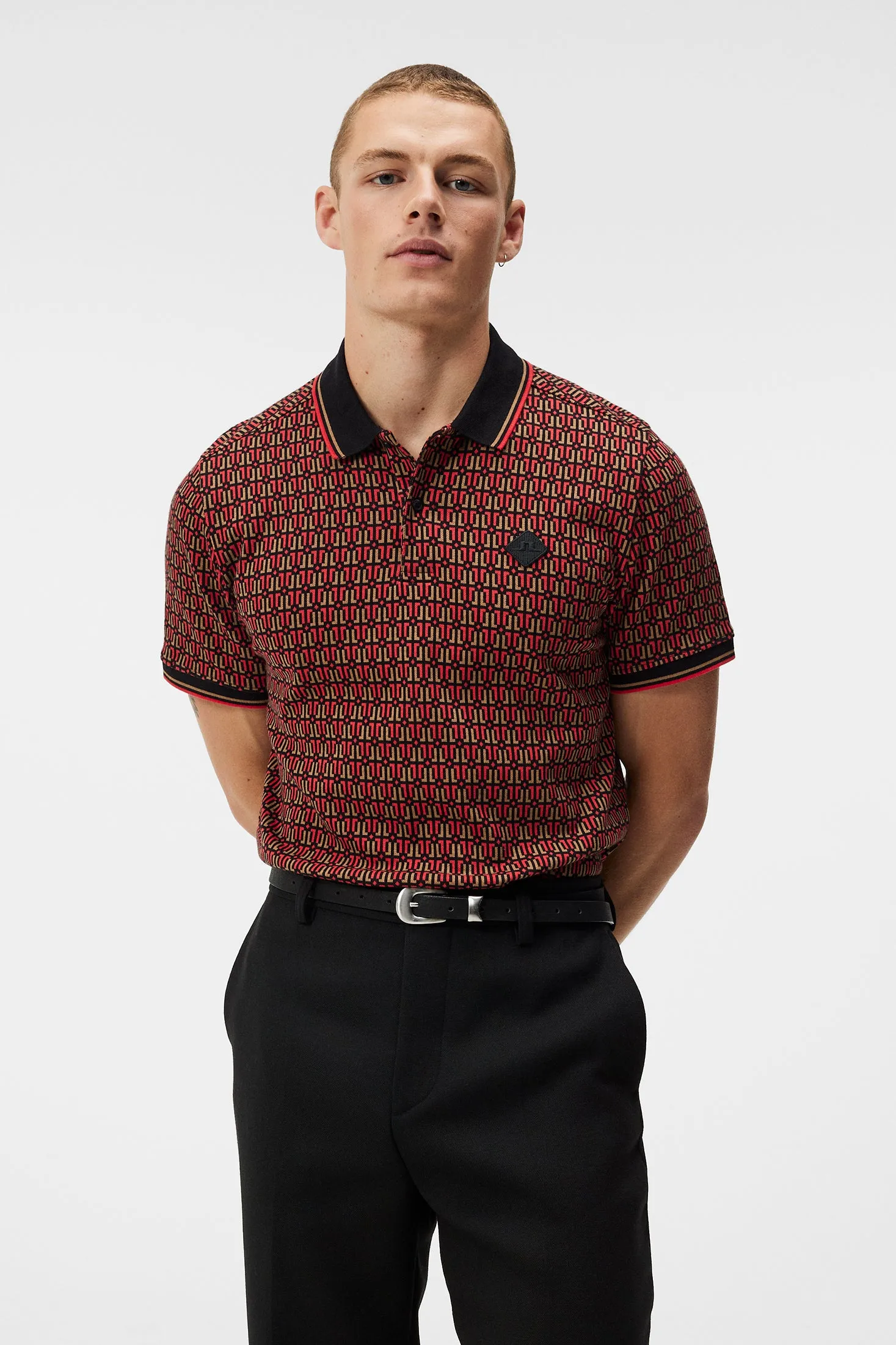 Deklan Jacquard Polo / Black