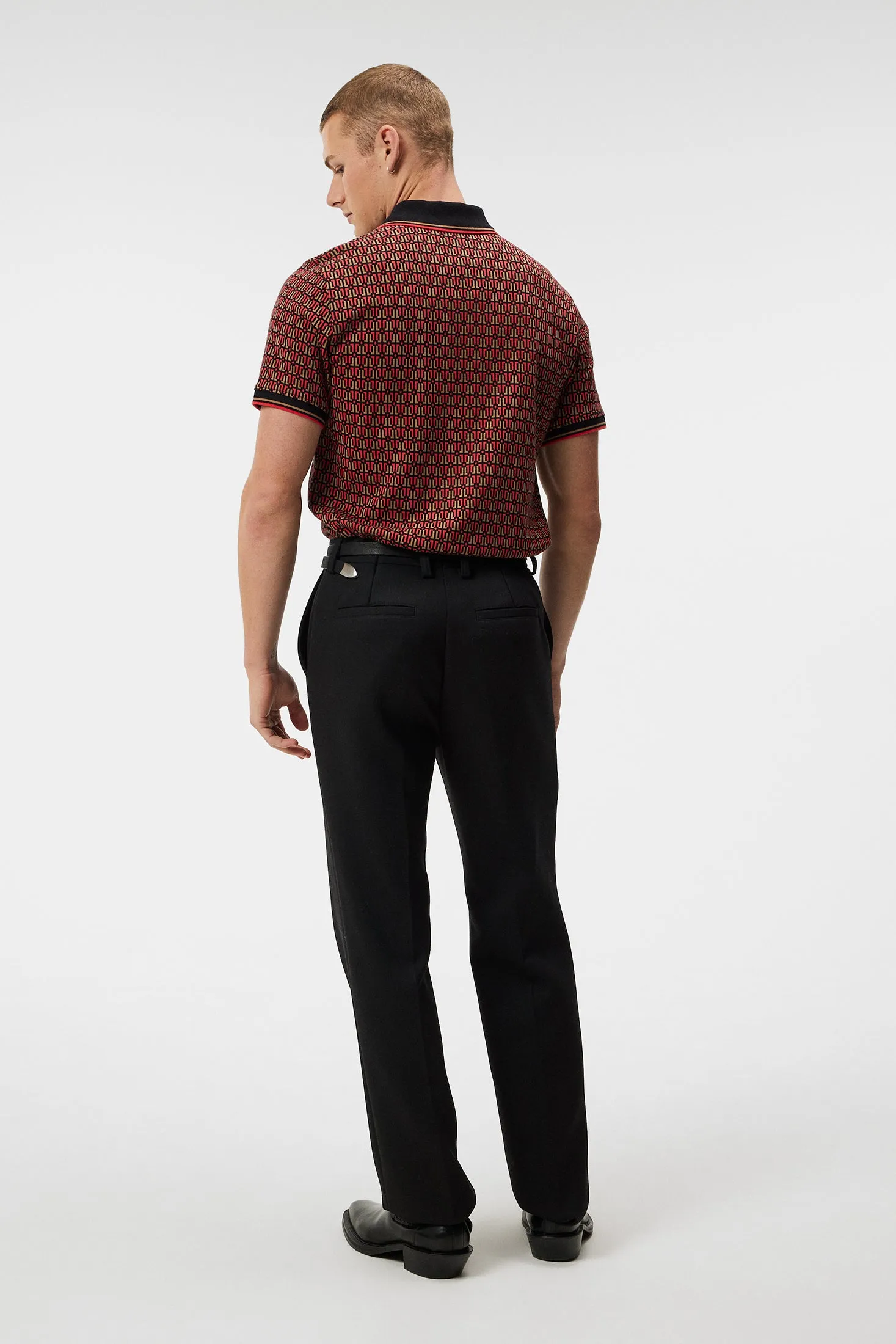 Deklan Jacquard Polo / Black