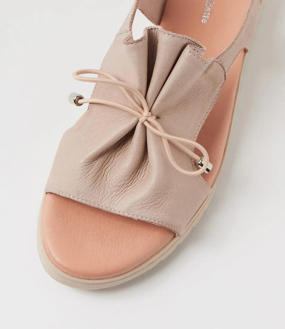 DJANGO & JULIETTE Malika Cafe Nude Leather Sandals