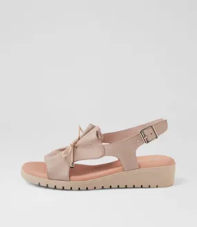 DJANGO & JULIETTE Malika Cafe Nude Leather Sandals