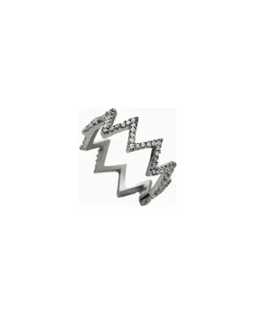 Federica Tosi Ring Crown Black Diamond