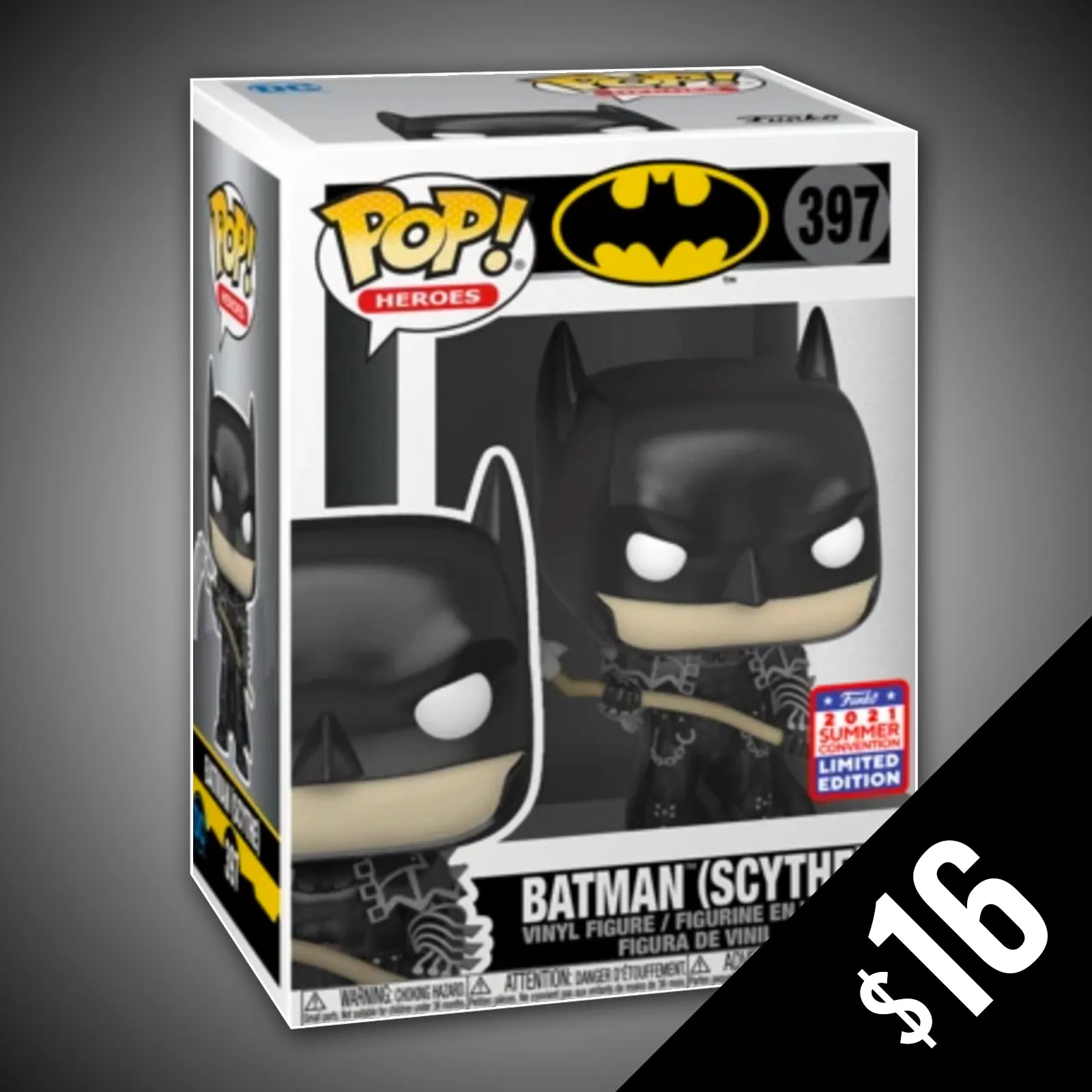 Funko Pop! Heores Batman (Scythe) #397 (2021 Summer Convention Shared Sticker)