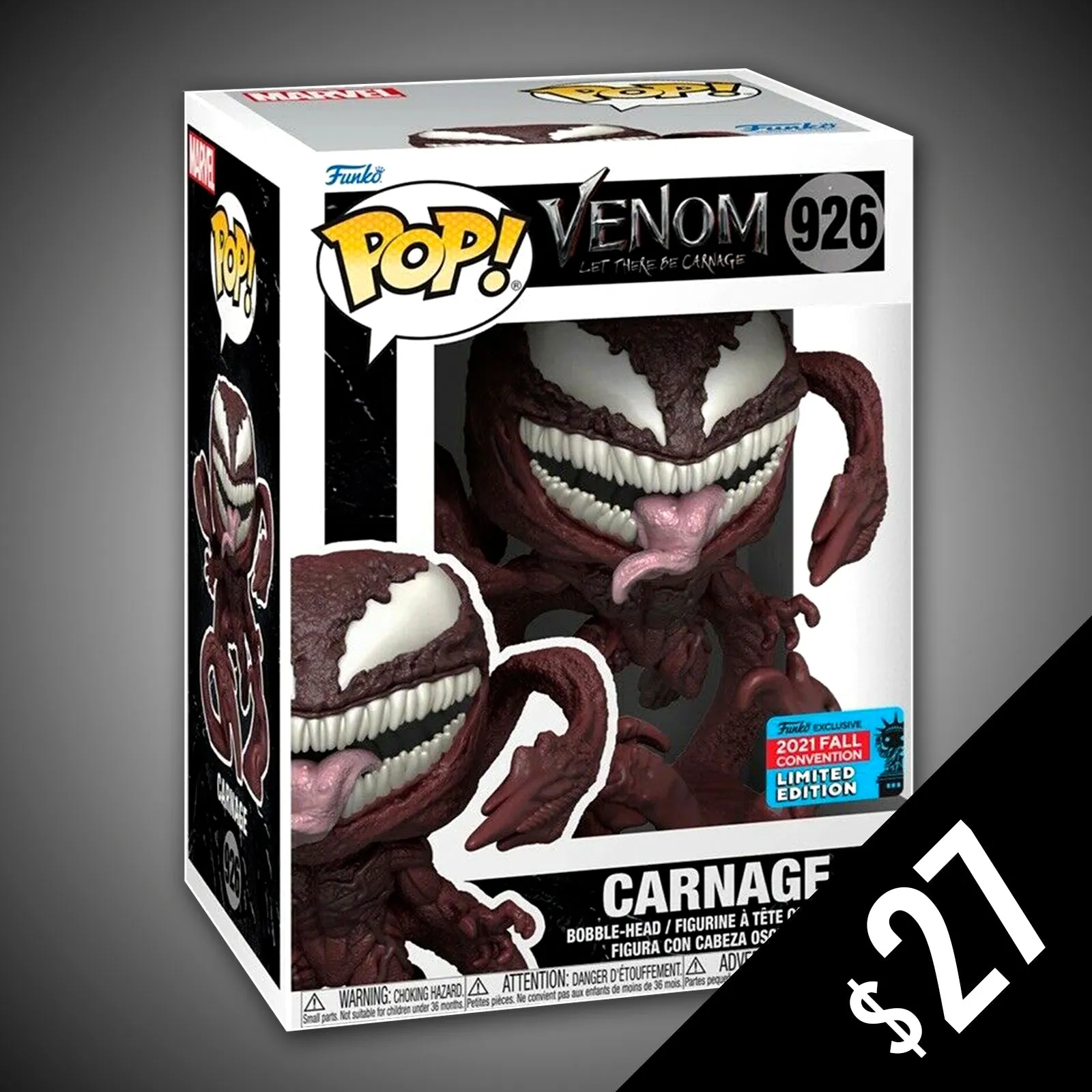 Funko Pop! Marvel: Carnage #926 (NYCC Shared Sticker)