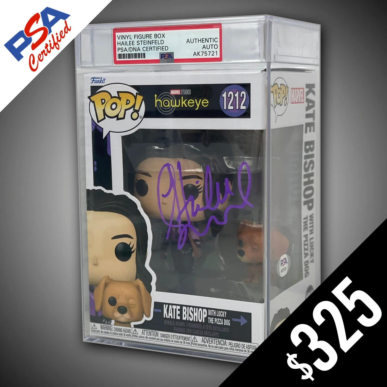 Funko Pop! Marvel: Kate Bishop #1212- SIGNED by Hailee Steinfeld (PSA Certified)