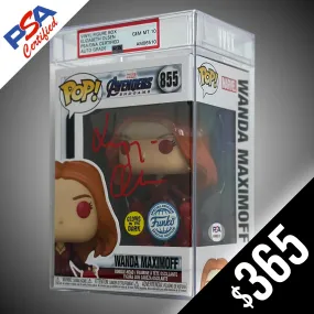 Funko Pop! Marvel: Wanda Maximoff #855 - SIGNED BY Elizabeth Olsen (PSA Certified - Auto 10)