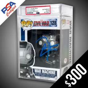 Funko Pop! Marvel: War Machine #128- SIGNED by Don Cheadle (PSA Certified)