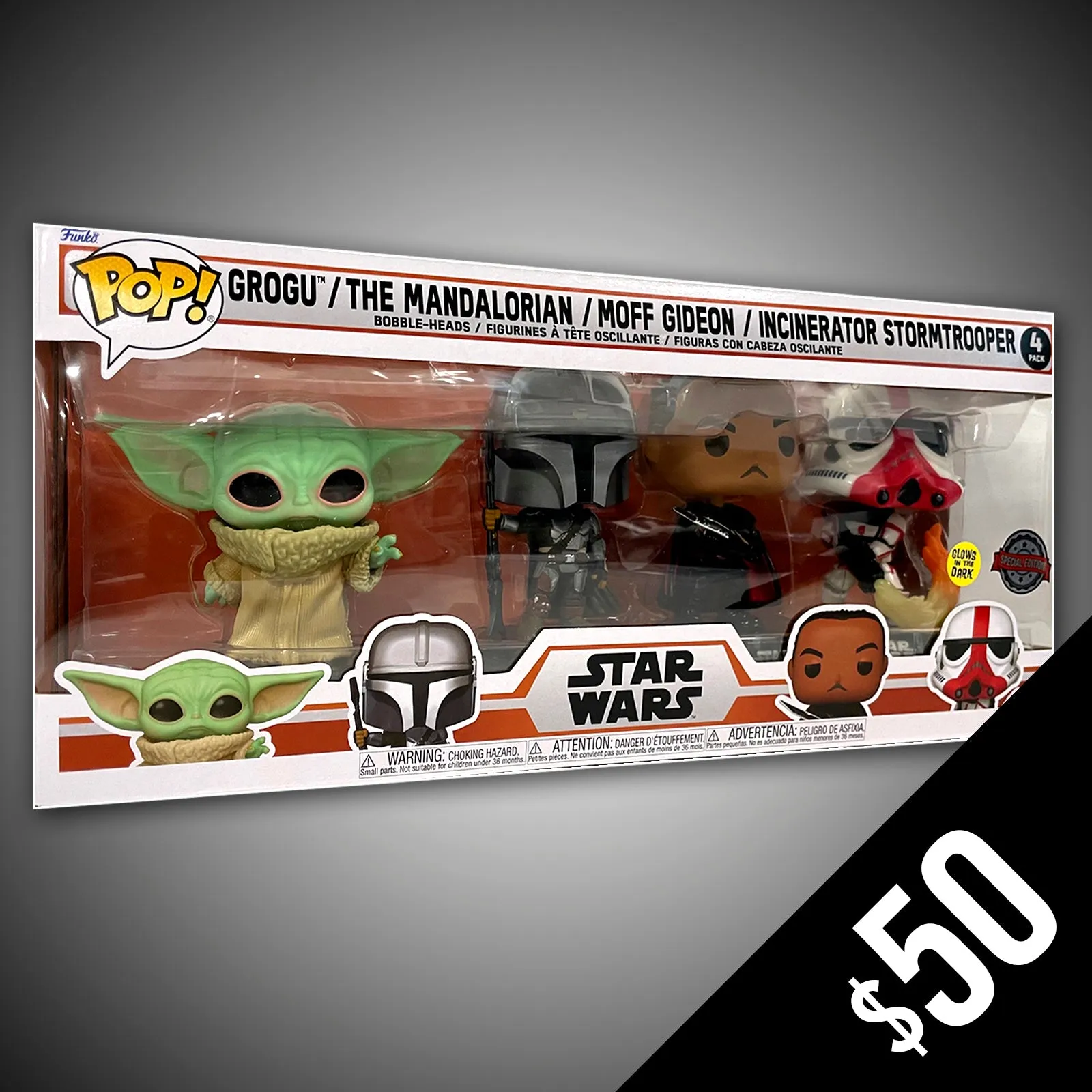 Funko Pop! Star Wars:  Mandalorian 4-Pack