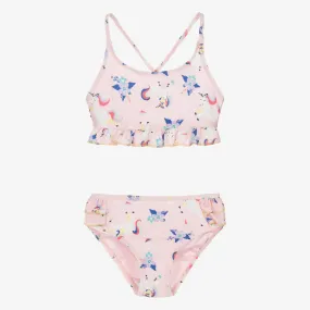 Girls Pink Unicorn Bikini (UPF50+)