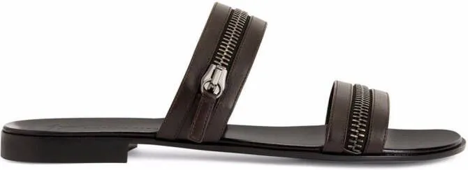 Giuseppe Zanotti Brad zip-detail sandals Brown