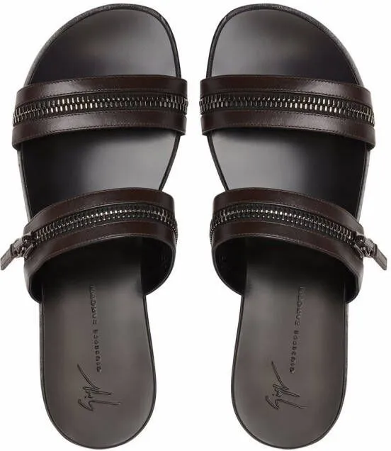 Giuseppe Zanotti Brad zip-detail sandals Brown