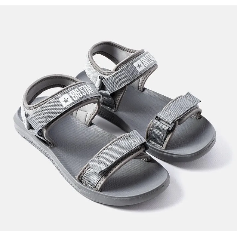 Gray sport sandals Big Star HH174843 grey