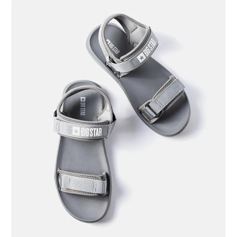 Gray sport sandals Big Star HH174843 grey