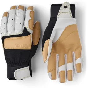 Hestra Climbers Long 5-Finger Via Ferrata Gloves Offwhite / Black