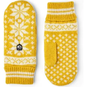 Hestra Isvik Mitt Mittens Mustard / Offwhite