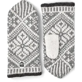 Hestra Nordic Wool Mitt Mittens Grey / Offwhite