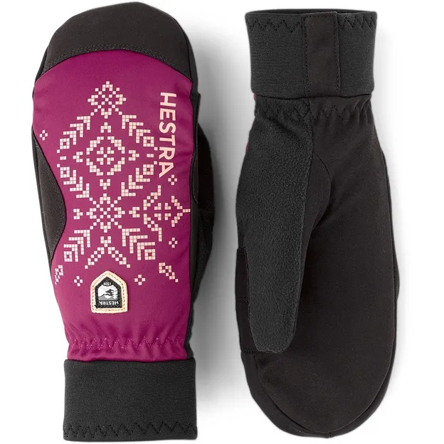 Hestra XC Primaloft Mittens Bordeaux Print Women