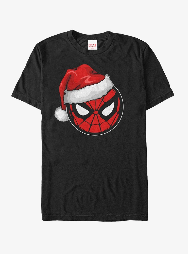 Hot Topic Marvel Christmas Spider-Man Santa Hat T-Shirt