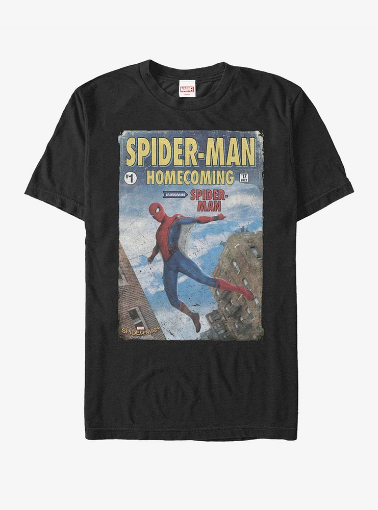 Hot Topic Marvel Spider-Man: Homecoming Comic Book T-Shirt