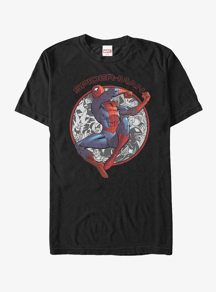 Hot Topic Marvel Spider-Man Villain Circle T-Shirt