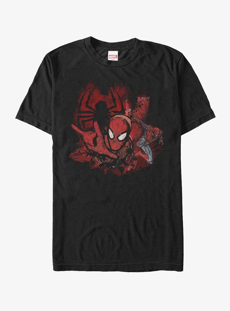 Hot Topic Marvel Spider-Man Web Splatter T-Shirt