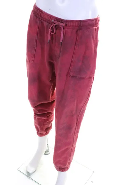 Hudson Womens Red Cabernet Tie Dye Sweatpants Size 10 14610815