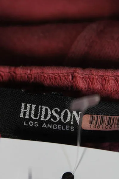 Hudson Womens Red Cabernet Tie Dye Sweatpants Size 10 14610815