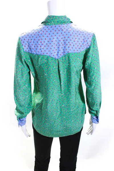 HVN Womens Green Kate Western Shirt Size 2 12619013